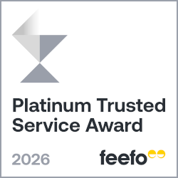 Feefo Platinum Trusted Service award 2026.