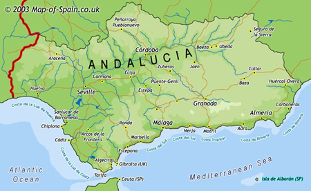 large-andalucia Map of Andalucia
