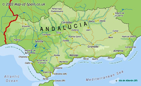 Map of Andalucia