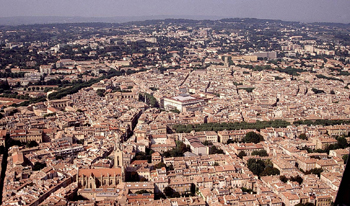 Airial view of Aix en Provence