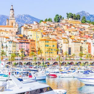 Town of Menton on the Cote de Azur