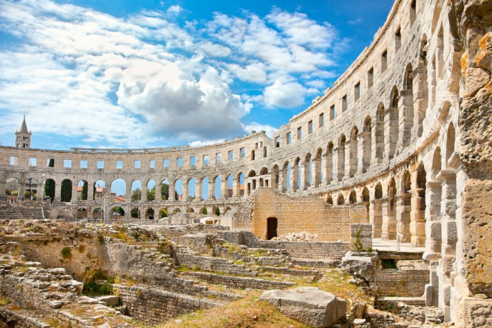 The medieval ruins of Istria