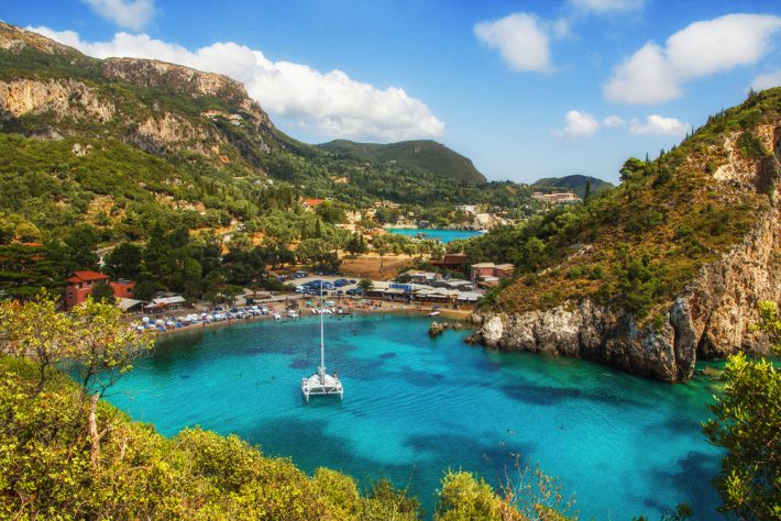 Paleokastritsa bay, Corfu, Greece