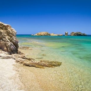 Blue lagoon of Vai beach on Crete, Greece