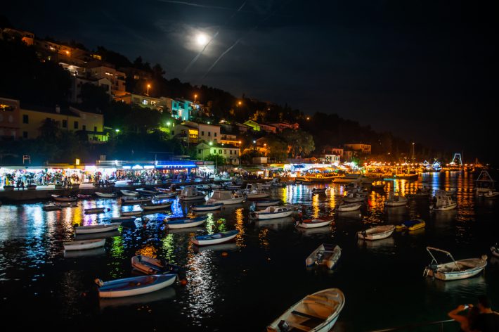 Rabac at night