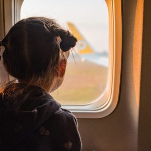 Child on a plane