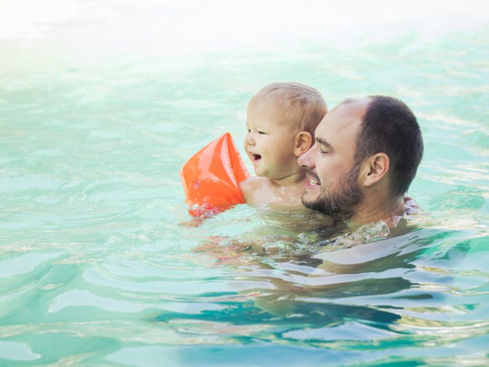 Child swimming