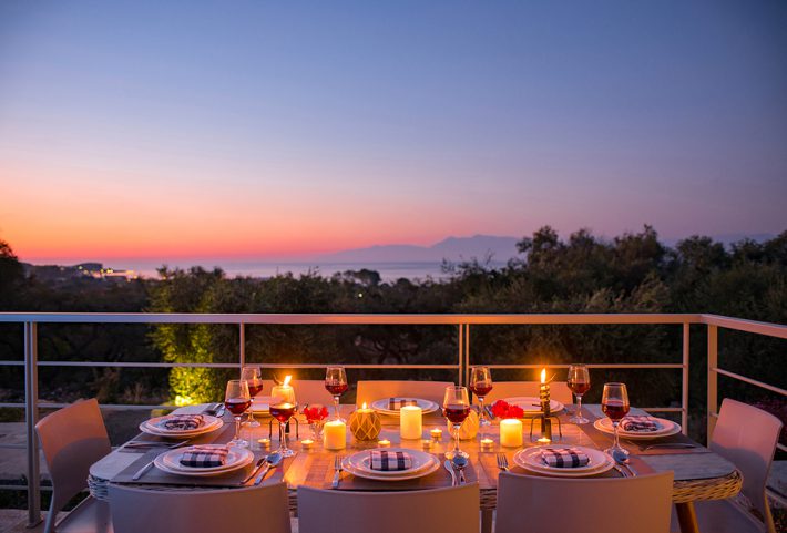 Villa Olivia sunset view