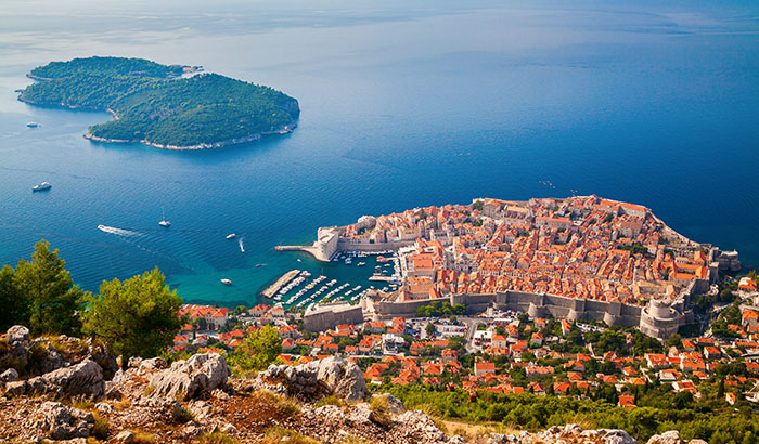 Dubrovnik medieval Old Town and Lokrum island