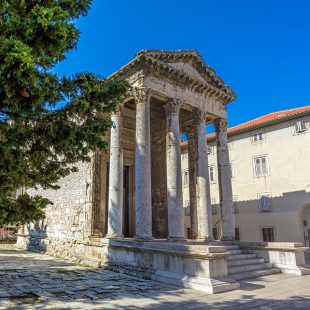 Roman temple of Augustus in Pula, Croatia.