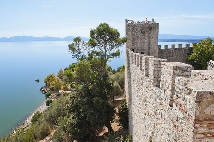 Fortress at Castiglione del Lago on the Shore of Lake Trasimeno