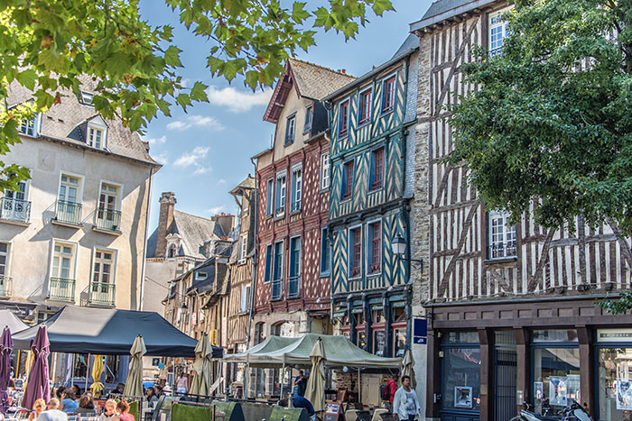 Maisons à Pans de bois, Rennes, Bretagne, France