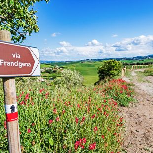 Via Francigena pilgrim path, Tuscany, Italy