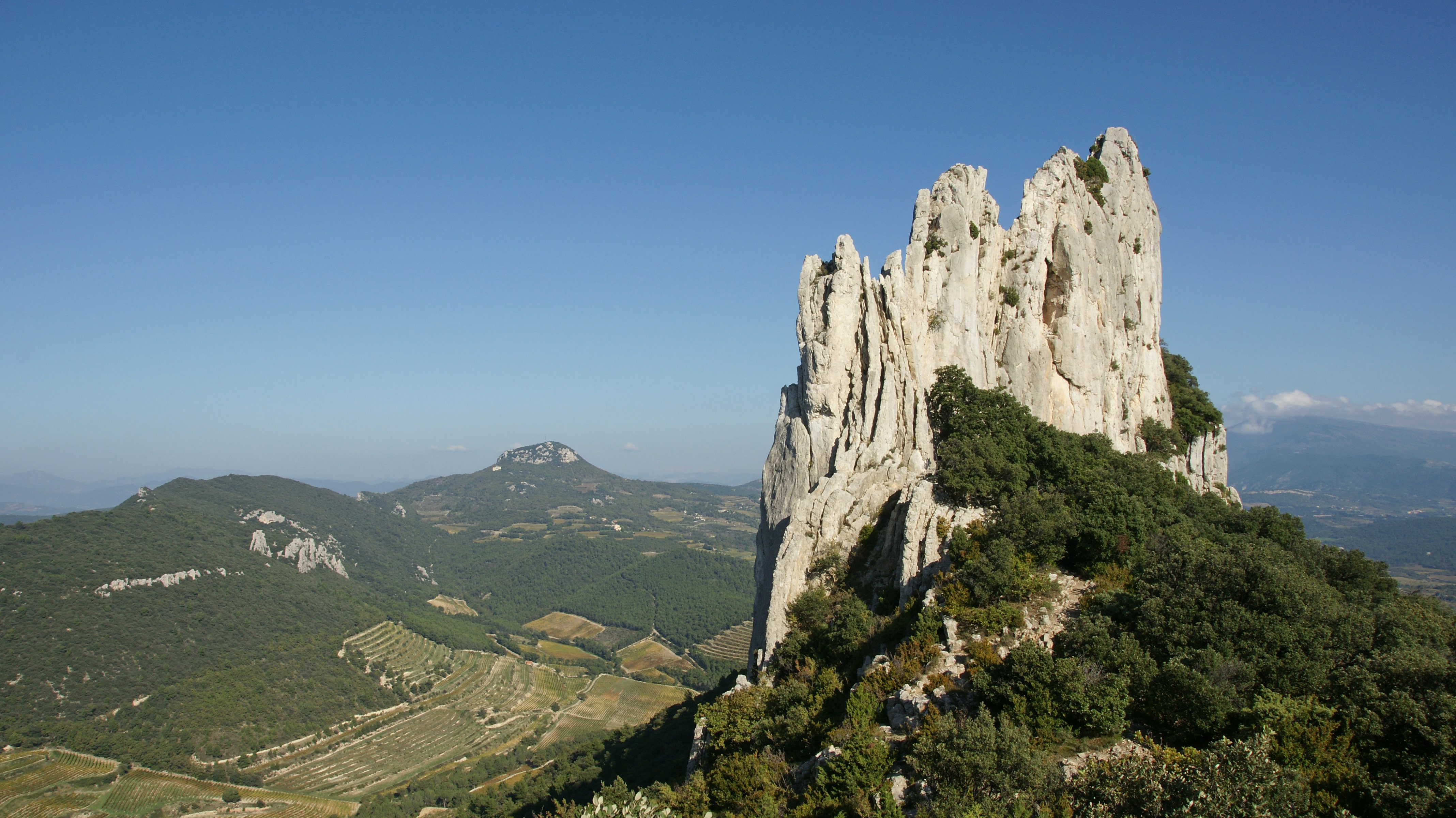 Rock climbers and hikers head to the Dentelles de Montmirail in Provence for an unforgettable experience