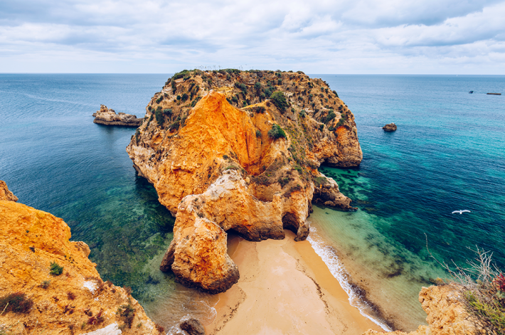 Three quiet coves on the Algarve